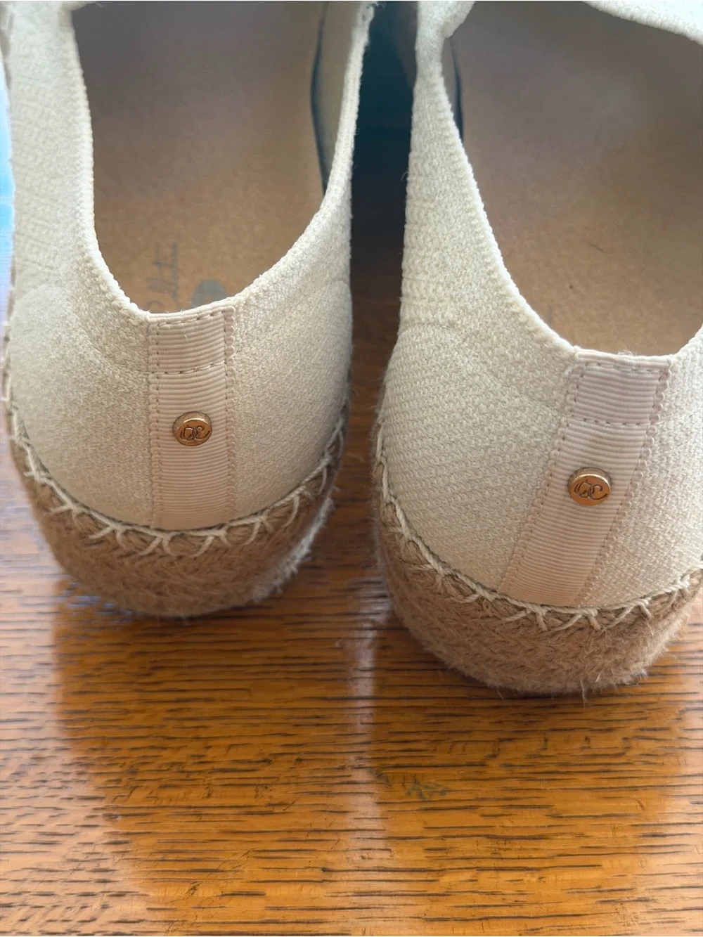 Dr School's Neutral Espadrille Slip-On Flats - Beige Canvas